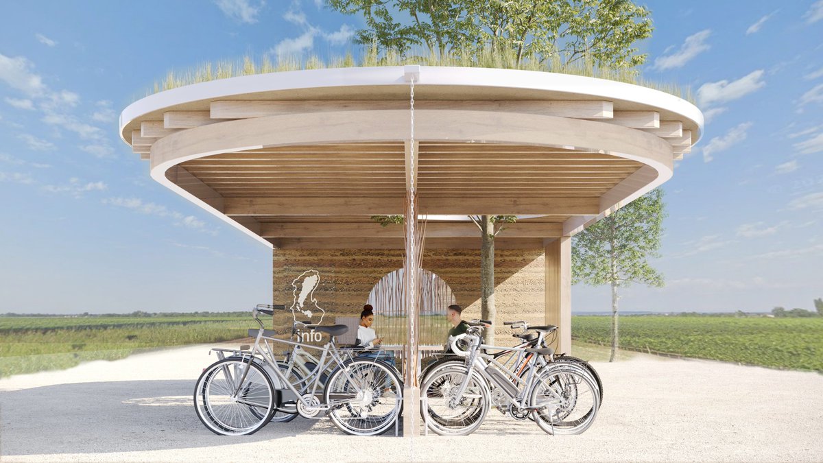 SoehnePartner's tweet photo. Along the National Park Cycle Route of ARGE Seewinkel–Heideboden, 11 rest areas are being created. 🌳🌾🚲
Open and inviting, they cater to cyclists, walkers, and families – perfect for short breaks or longer stays.

📷 MSS3

#Seewinkel #CyclingAustria #Architecture #Eco https://t.co/OPycXAXyDh