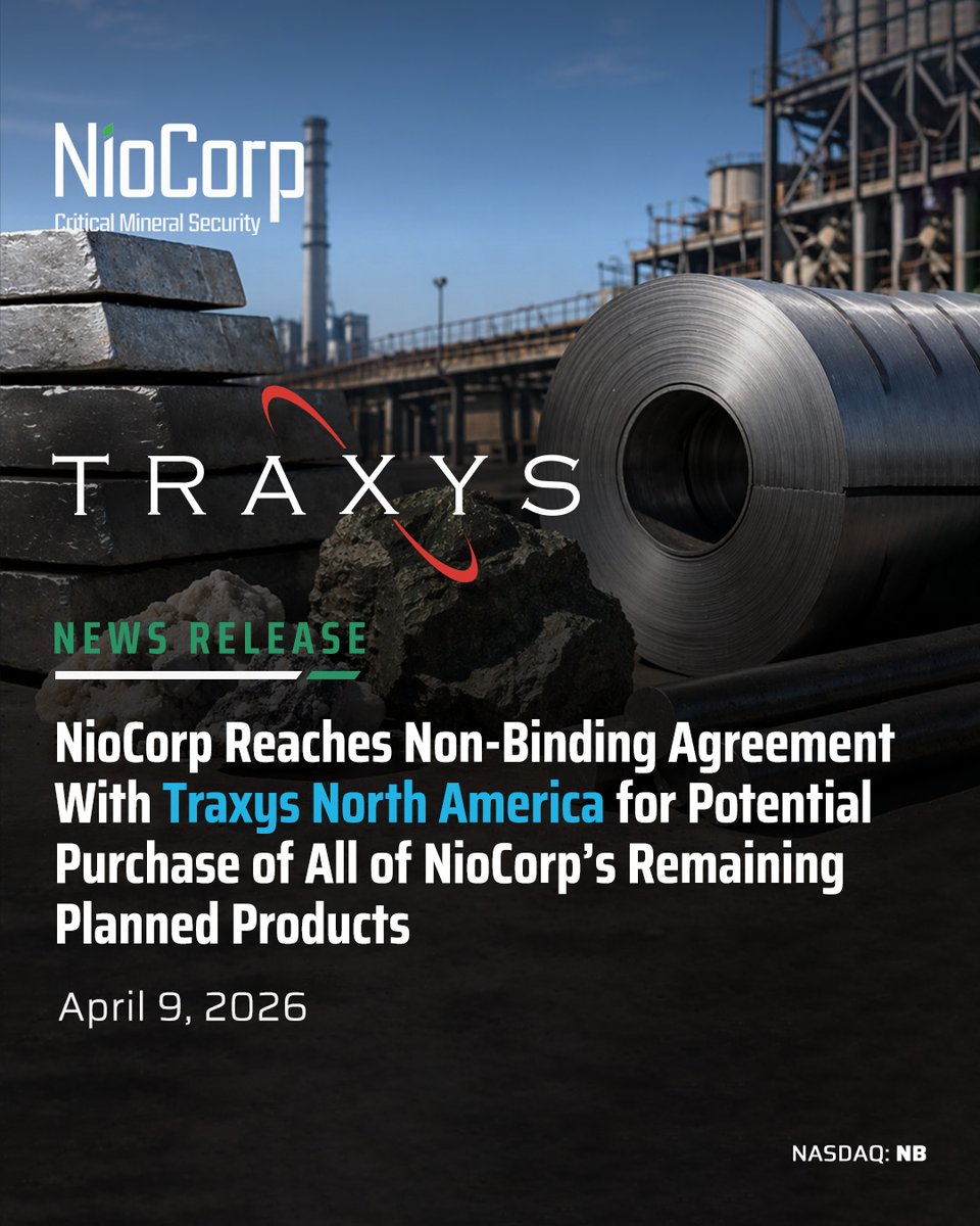 NioCorp Developments tweet media