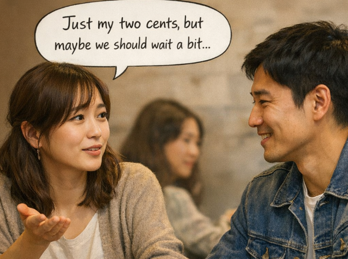 TorontoMAE's tweet photo. 【one’s two cents】

 = 自分の意見（ちょっとした・控えめな意見）

👉 ポイント
強く主張しない

「たいしたことないけど一応言うね」という感じ

Here’s my two cents: keep it simple.
👉 私の意見だけど、シンプルにした方がいい

＃英語学習　＃英会話 https://t.co/aaUjK5vck5