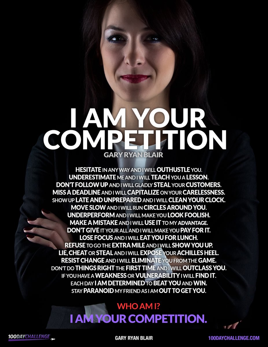 Being underestimated is one of the greatest competitive advantages you can have!

.