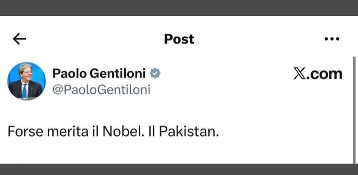 6_RobinaRaza's tweet image. 🔺🇮🇹🇵🇰🏅:
"PAKISTAN DESERVES THE NOBEL PRIZE!"

- Former Italian Prime Minister on Pakistan's success

#PakistanZinadabad 
#Itali   #Italian  #Pakistan
