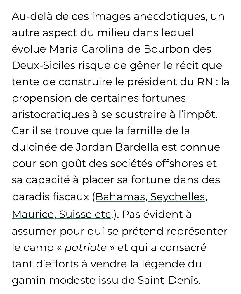 MarcGral's tweet photo. La famille de la dulcinée de Bardella est connue pour son goût des sociétés offshores et sa capacité à placer sa fortune dans des paradis fiscaux (Bahamas, Seychelles, Maurice, Suisse etc.)
https://t.co/KxLaISMx9F https://t.co/v1puNbA9oH