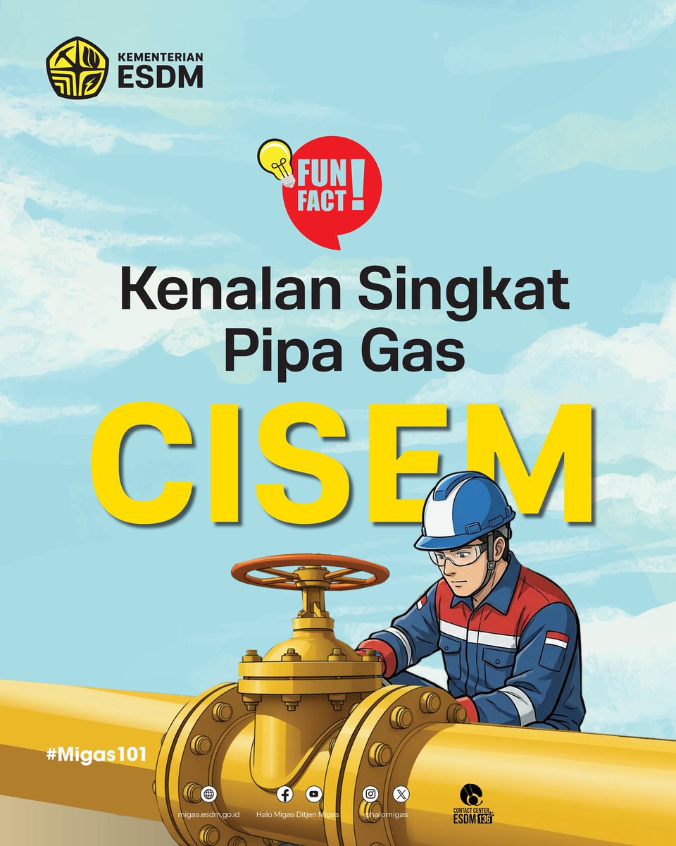 halomigas's tweet photo. Sahabat Migas, selama puluhan tahun, ada mata rantai yang terputus dalam jaringan gas bumi kita. Tapi sekarang, Pipa Transmisi Gas CISEM hadir sebagai solusi untuk menutup celah itu!

#halomigas 
#ditjenmigashadir 
#MigasUntukNegeri
#PipaGasCisem 
#EnergiBaikMengalir https://t.co/kROwUB3ctO