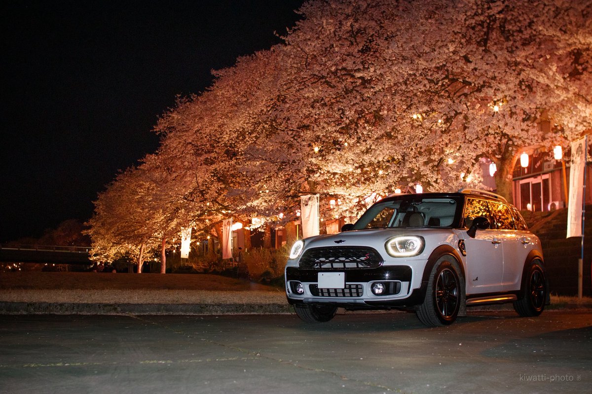 k_iwa_tti_m's tweet photo. 今年もカイトと夜桜撮れて満足😊🌸
今年は2人とも車で!
#sunnytrack #サニトラ
#MINI #MINIcrossover https://t.co/Qg9mSG7h83