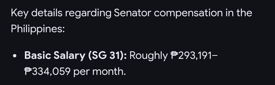 ollyssi's tweet photo. 1169 x 500 = P584,000

 A content creator was able to spend more than half a million pesos for fuel support to help trike drivers. Meanwhile, Bato still receives his monthly salary of 300k pesos despite being absent or a no-show in the Senate since November 2025 🙃🙃 https://t.co/BNkSflGoZ7