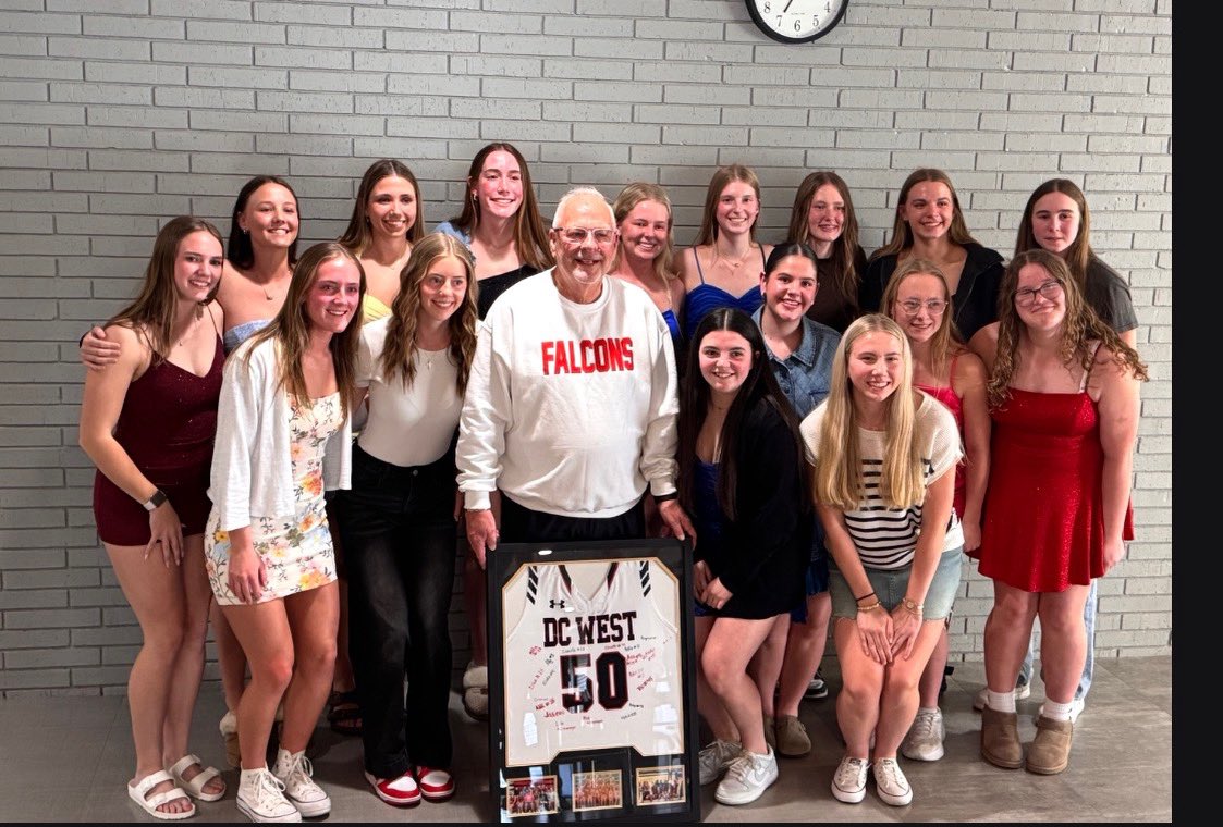 DcwGBasketball's tweet photo. Congrats to Coach Ninemire on being recognized for fifty years of dedication to Nebraska students and support for girls athletics! Thank you for all your hard work and Good Luck on Retirement!! https://t.co/f9VJ0POxh6