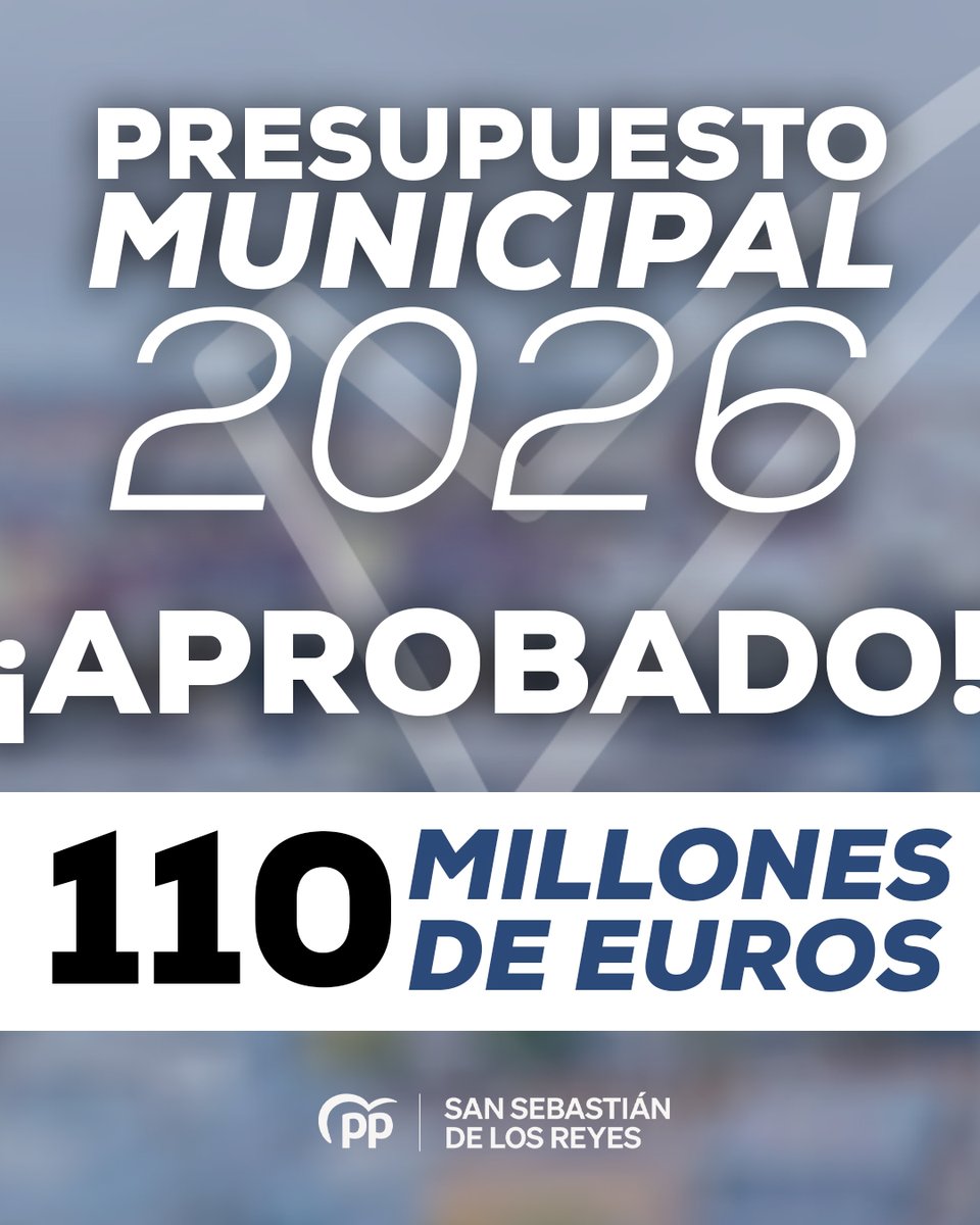✅ ¡Aprobamos el Presupuesto Municipal! 

Alcanza los 110 millones de euros, con un incremento del 7%, y apuesta por seguir consolidando el modelo de ciudad que estamos implementando en este mandato.

¡Dentro hilo! 👇🏽