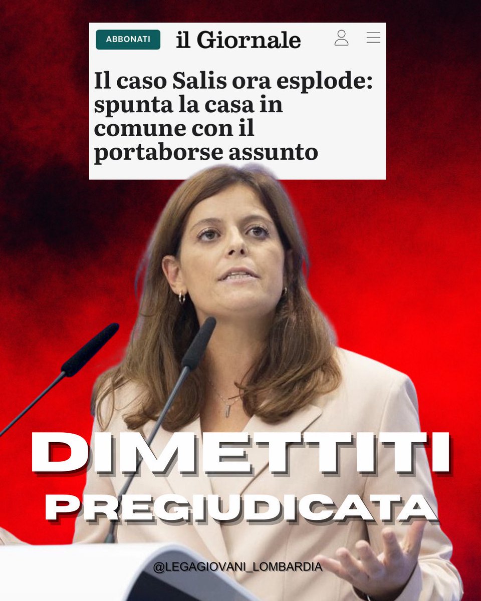 CARA ILARIA #SALIS, DA OCCUPAZIONI ABUSIVE A RELAZIONI ABUSIVE IL PASSO É BREVE

Secondo “il Giornale” il sig. #Bonnin (assistente dell’Europarlamentare Ilaria Salis) aveva la stessa residenza della Salis, e l’ha cambiata dopo essere stato beccato in hotel con lei.

Il