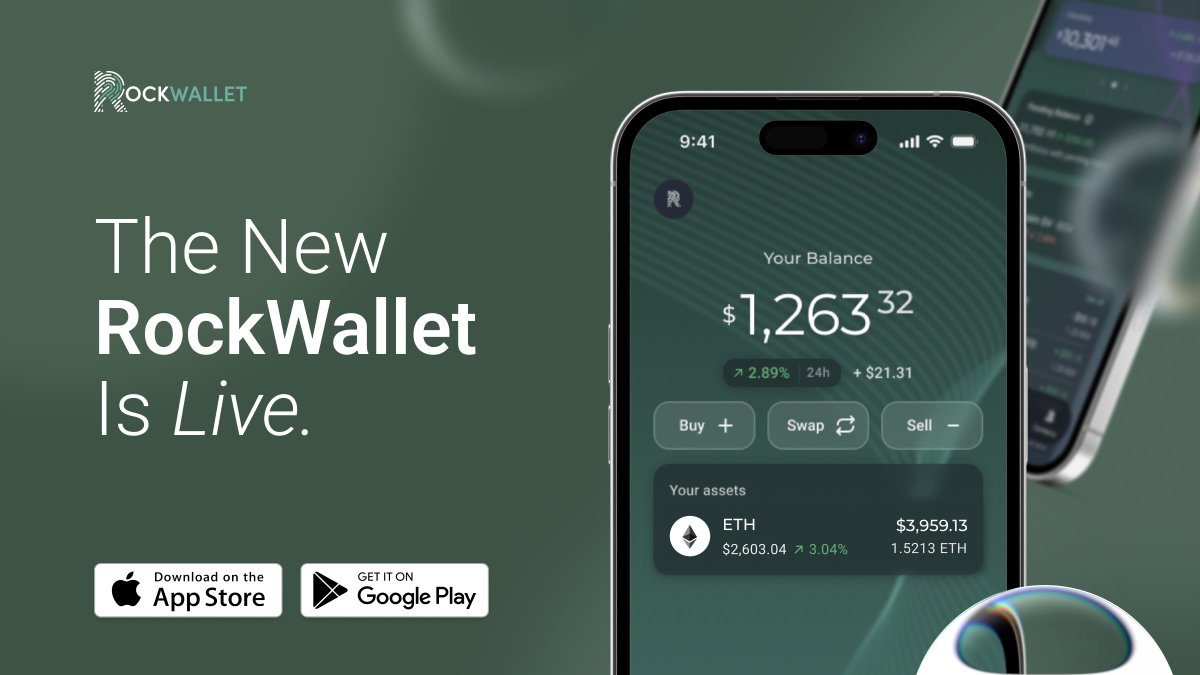 🚀The new RockWallet is live in the US 🚀

Faster. Simpler. Same team, same security, same 24/7 support. Download it today on the Apple App Store and Google Play. 

Apple App Store: bit.ly/4tDxQfv
Google Play: bit.ly/3QaiY9S