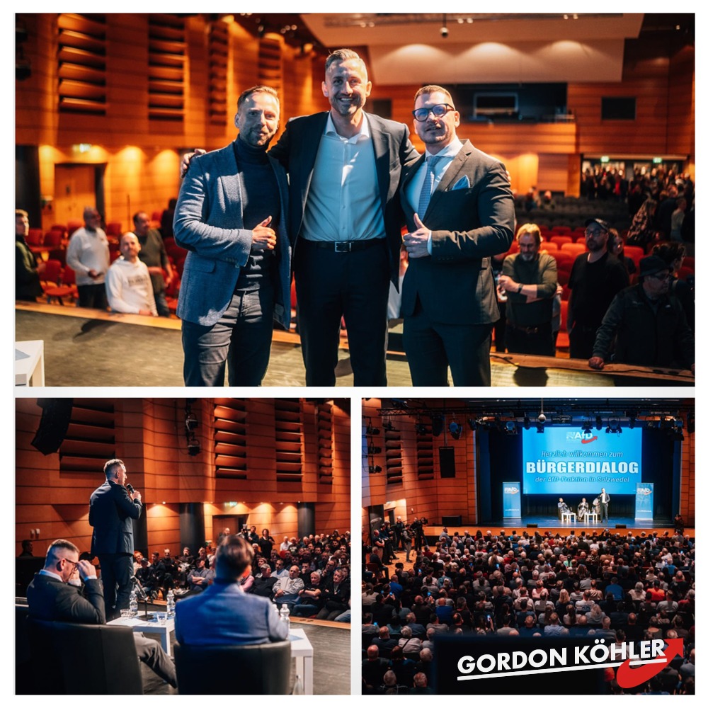 Starker Fraktionsdialog gestern in Salzwedel! Trotz Protesten kamen ca. 550 Bürger in die Kulturhalle. Tolle Stimmung und klarer Rückhalt aus der Bevölkerung.  Das gibt Rückenwind für unsere Vision2026 💪 #UlrichSiegmund #AfD #SachsenAnhalt #Salzwedel