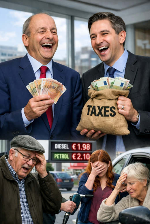 WatchdogTh96012's tweet image. 60% of fuel cost is taken in taxes by this parasitic Irish government.  They are not representing our people, they are fleecing them. Fuel costs drives up the price of EVERYTHING. Meanwhile they will send €866 M in overseas aid this year.  Is this the final straw?  #FuelProtests