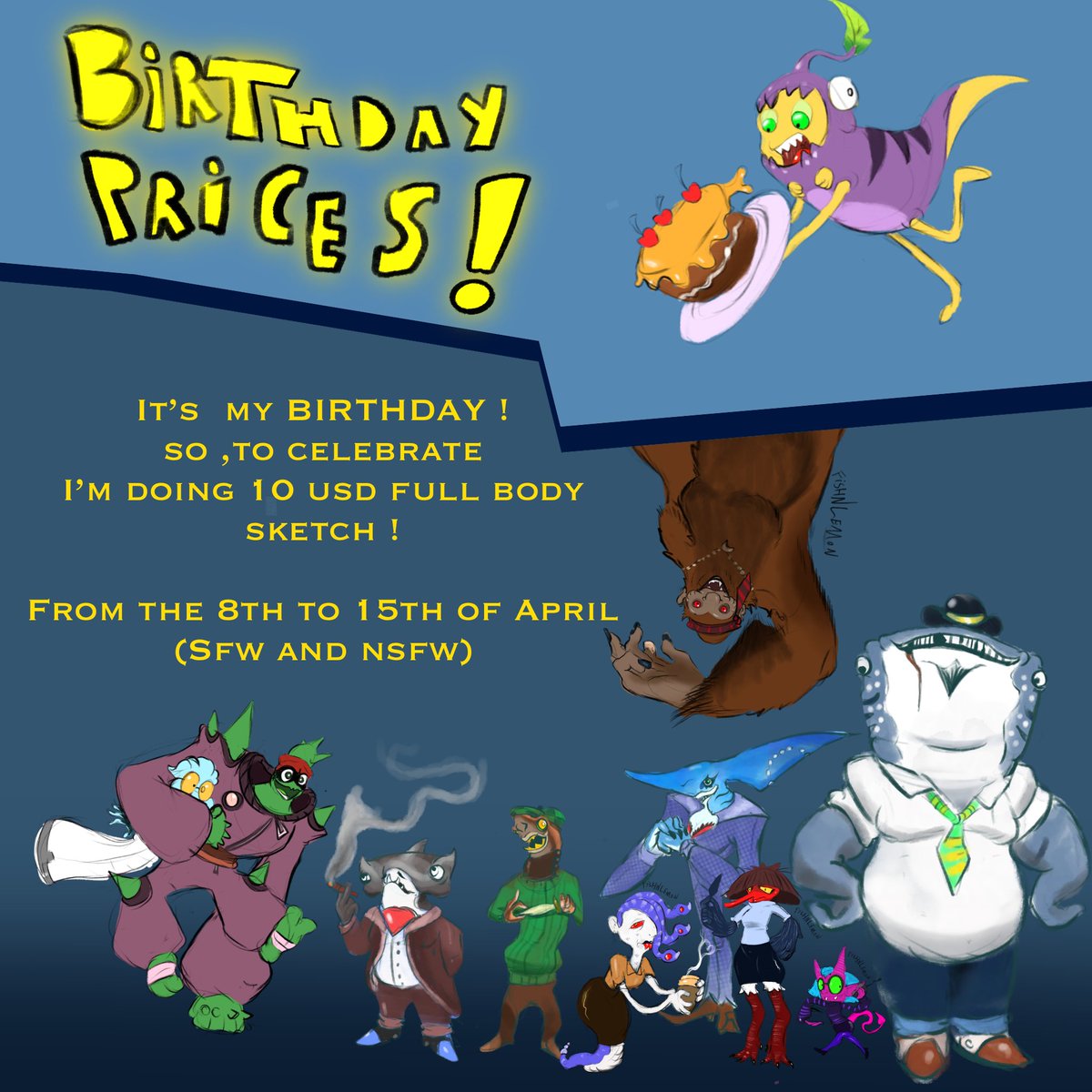 @fishnlemon (comms open) 1/12 tweet media