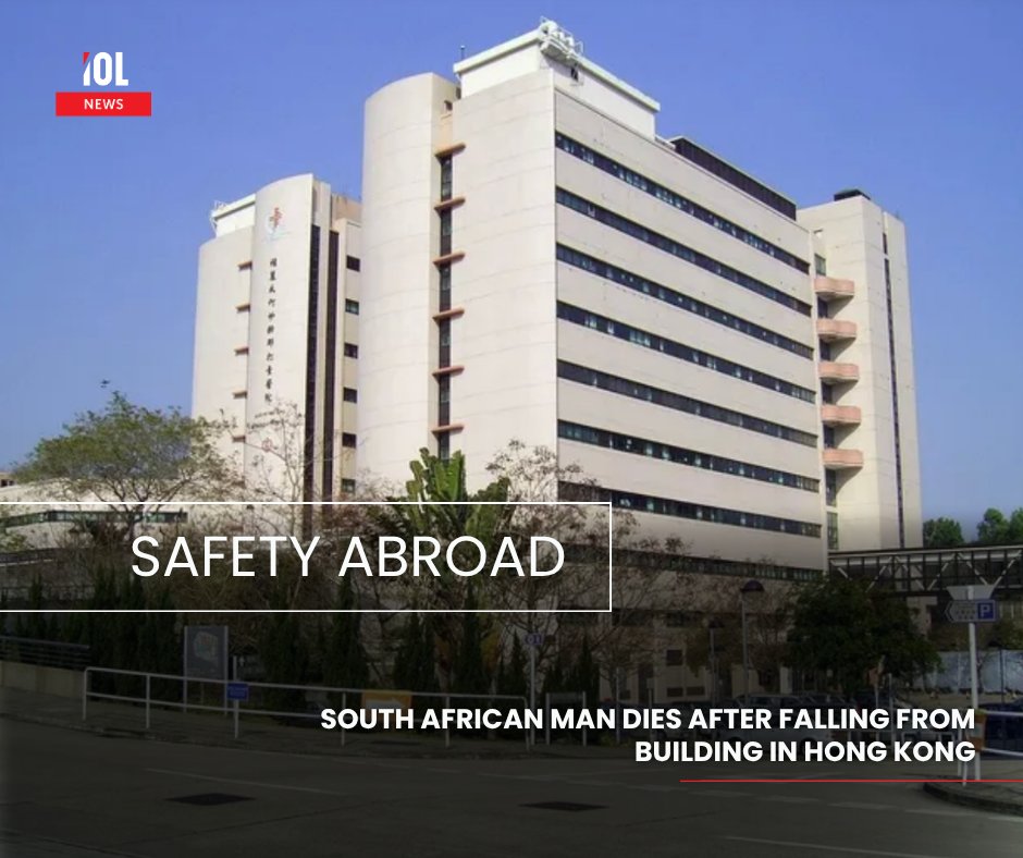 IOL's tweet image. A South African man has died after falling from a building in Hong Kong. Authorities are investigating the incident, which has sparked grief and raised awareness about safety abroad.
#news #HongKong #safety #death #global 
Read on tinyurl.com/4tekfpuf