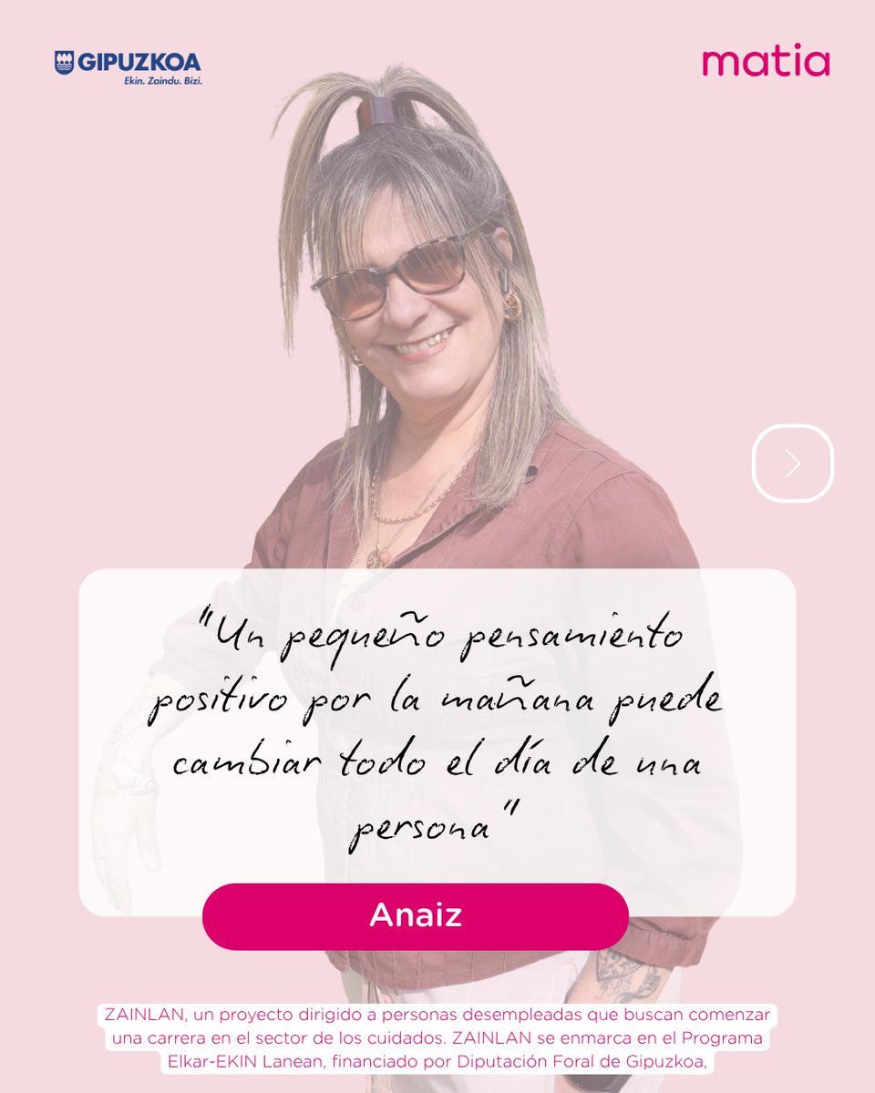 MatiaFundazioa's tweet image. 💙Hoy os acercamos testimonios de participantes en Zainlan, un programa de formación dual que combina teoría y práctica en centros de Matia, con un enfoque centrado en la persona, basado en derechos y con mirada comunitaria.

#ACP #Formación #CertificadoProfesional #Zainlan (1/3)
