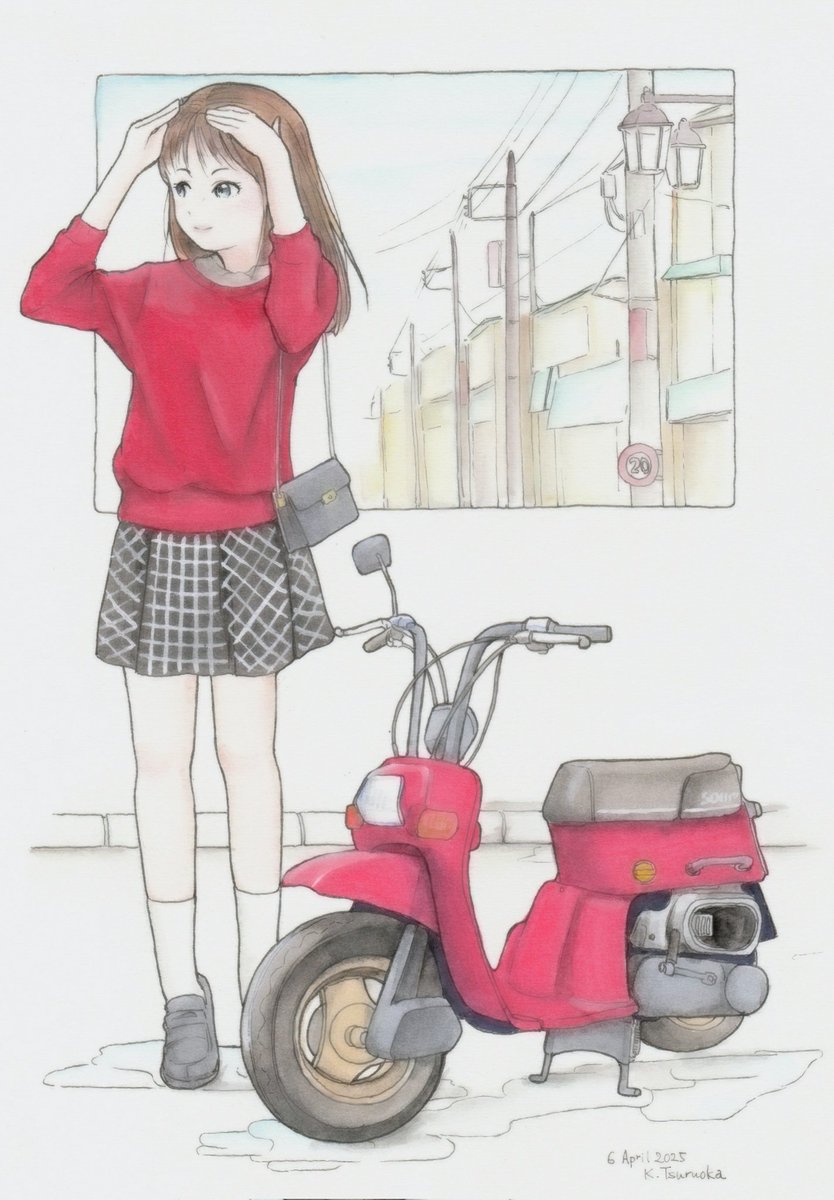 「#原付の日 去年描いたもの。」|Kaz Tsuruokaのイラスト