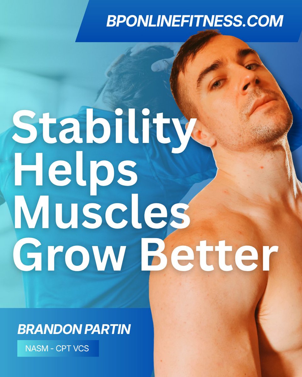 brandonpfit's tweet image. Stability Helps Muscles Grow Better 💪

When your body is stable, force is directed into the target muscle instead of being lost through unnecessary movement, balance corrections, or poor positioning.

#stability #muscle #balance #lgbtq #onlinecoach