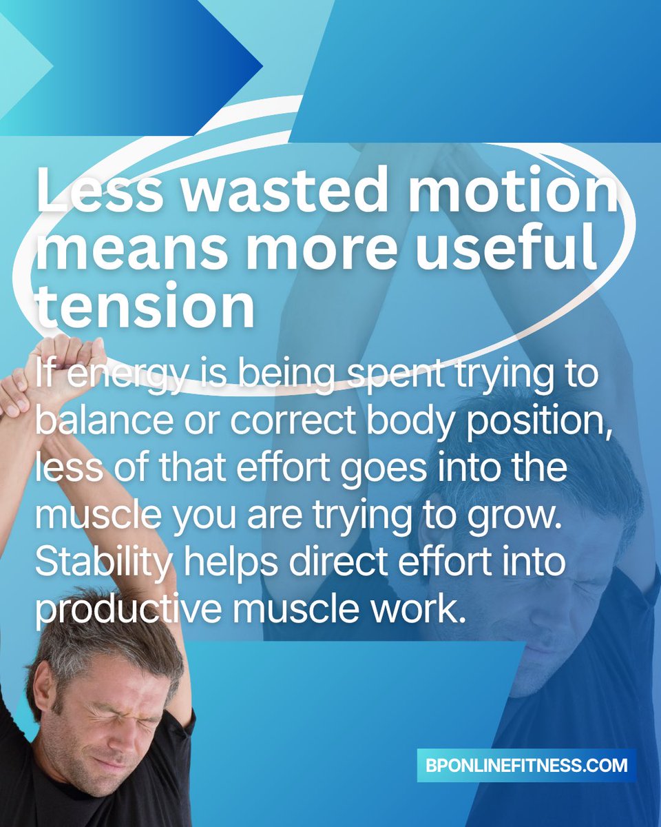 brandonpfit's tweet image. Stability Helps Muscles Grow Better 💪

When your body is stable, force is directed into the target muscle instead of being lost through unnecessary movement, balance corrections, or poor positioning.

#stability #muscle #balance #lgbtq #onlinecoach