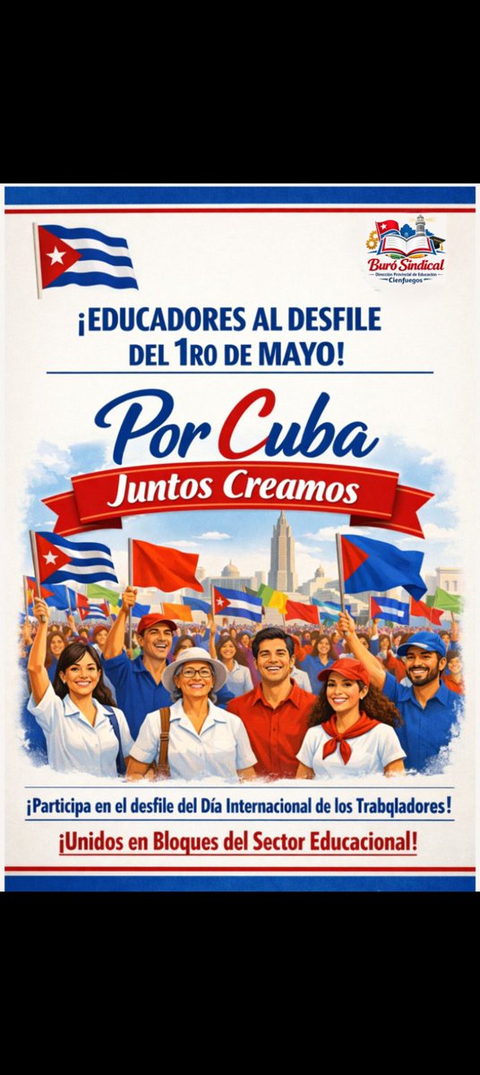 participar este #1roDeMayo a desfilar pidiendo #NoMasBloqueo y patentizando que #PorCubaJuntosCreamos #100AñosConFidel <a href="/PresidenciaCuba/">Presidencia Cuba 🇨🇺</a>