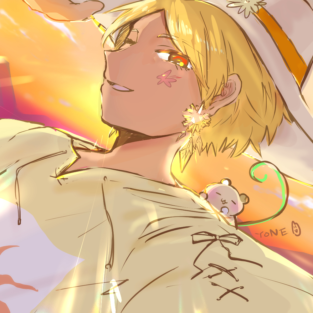 イヤリングイエロー☺
#色擬人化  #oc