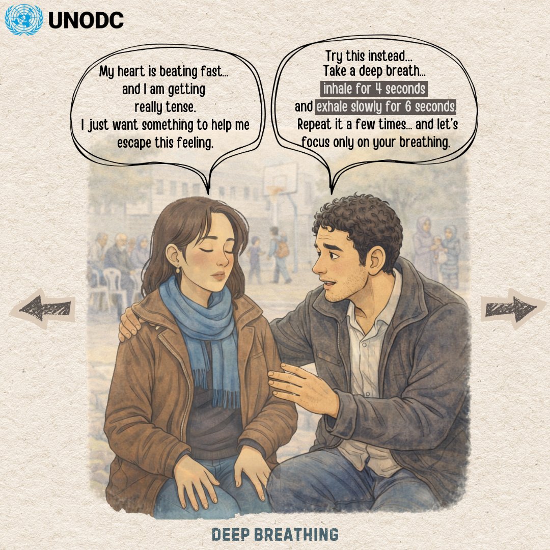 UNODC_ROMENA's tweet photo. Feeling overwhelmed,worried about your safety&amp;those you care about?Trouble sleeping or concentrating??Intrusive thoughts?💭
These reactions are normal during difficult times.

@UNODC 🇱🇧promotes evidence-based approaches in drug use prevention that help people cope in safer ways. https://t.co/AD9t2gIvvj
