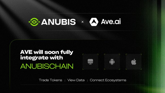 AnubisGlobal_'s tweet photo. 🚀 AVE will soon fully integrate with ANUBISCHAIN.

Across PC, Android, and iOS,
users will be able to access the ANUBISCHAIN ecosystem more seamlessly through AVE.
Trade Tokens | View Data | Connect Ecosystems

More access is coming.
More ecosystem connectivity is on the way. 🌐 https://t.co/25PeB4uGpM