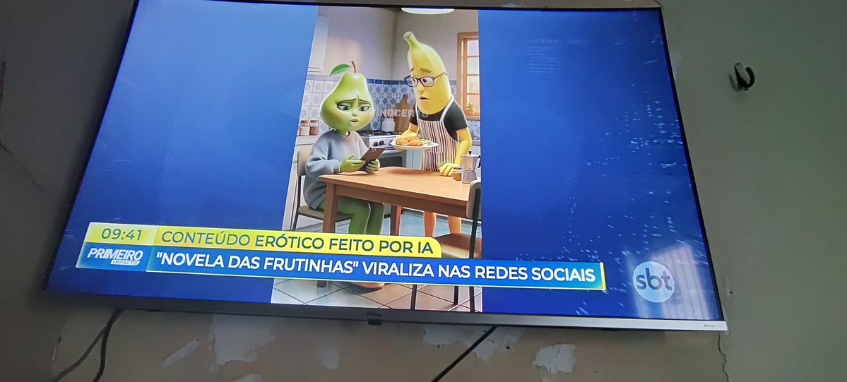 A primeira coisa que vejo quando ligo a tv PQP