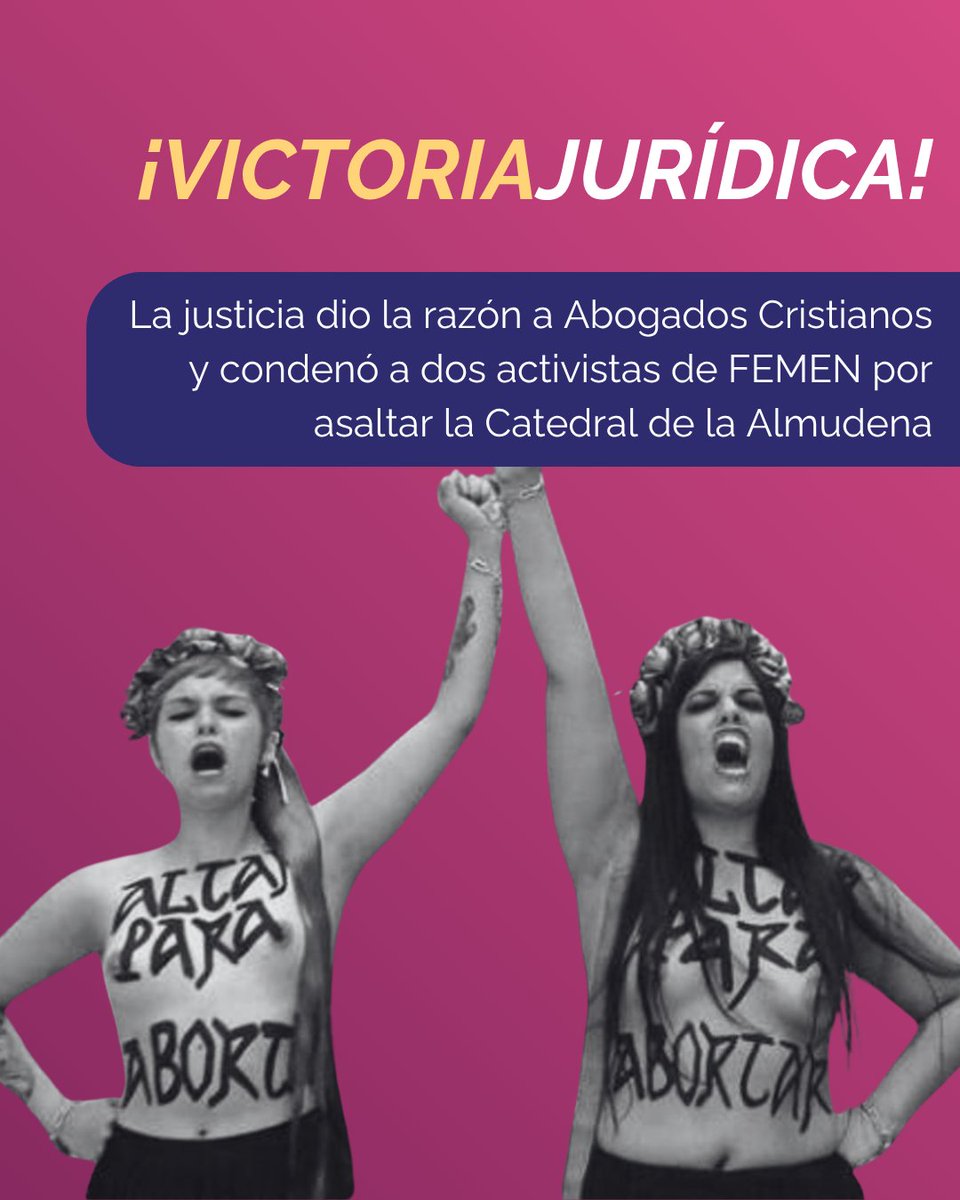 AbogadosCrist's tweet photo. Tokischa o Ane Lindane son algunas de las "artistas" (🙄) que han utilizado las iglesias como escenarios sexuales.
⚖️También lo hizo Femen, y la justicia nos dios la razón y fueron condenadas por asaltar la Catedral de la Almudena.