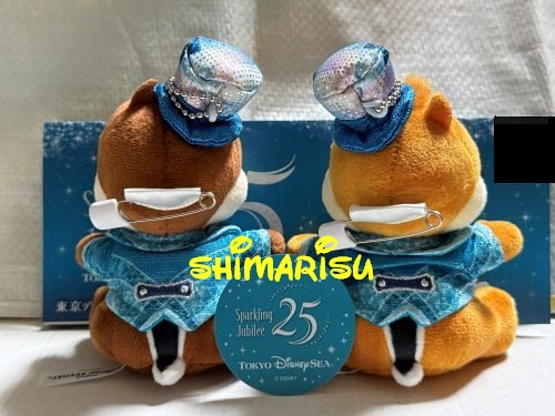 ディズニーシー ２５周年 ジュビリースパークリング チップデール ぬいぐるみ 公式】ディズニーストア.jp | ぬいぐるみ2個 チップ＆デール 東京