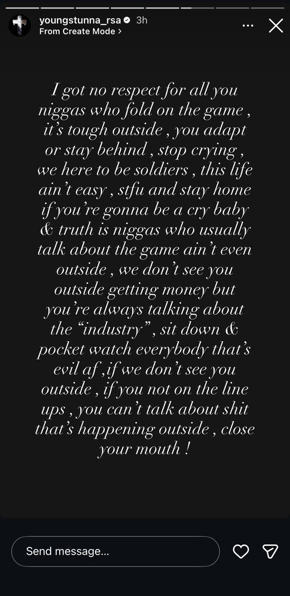 TheAudioLabSA's tweet image. POV: You open Young Stunna’s story and it’s a whole TED Talk on industry disloyalty😭💔