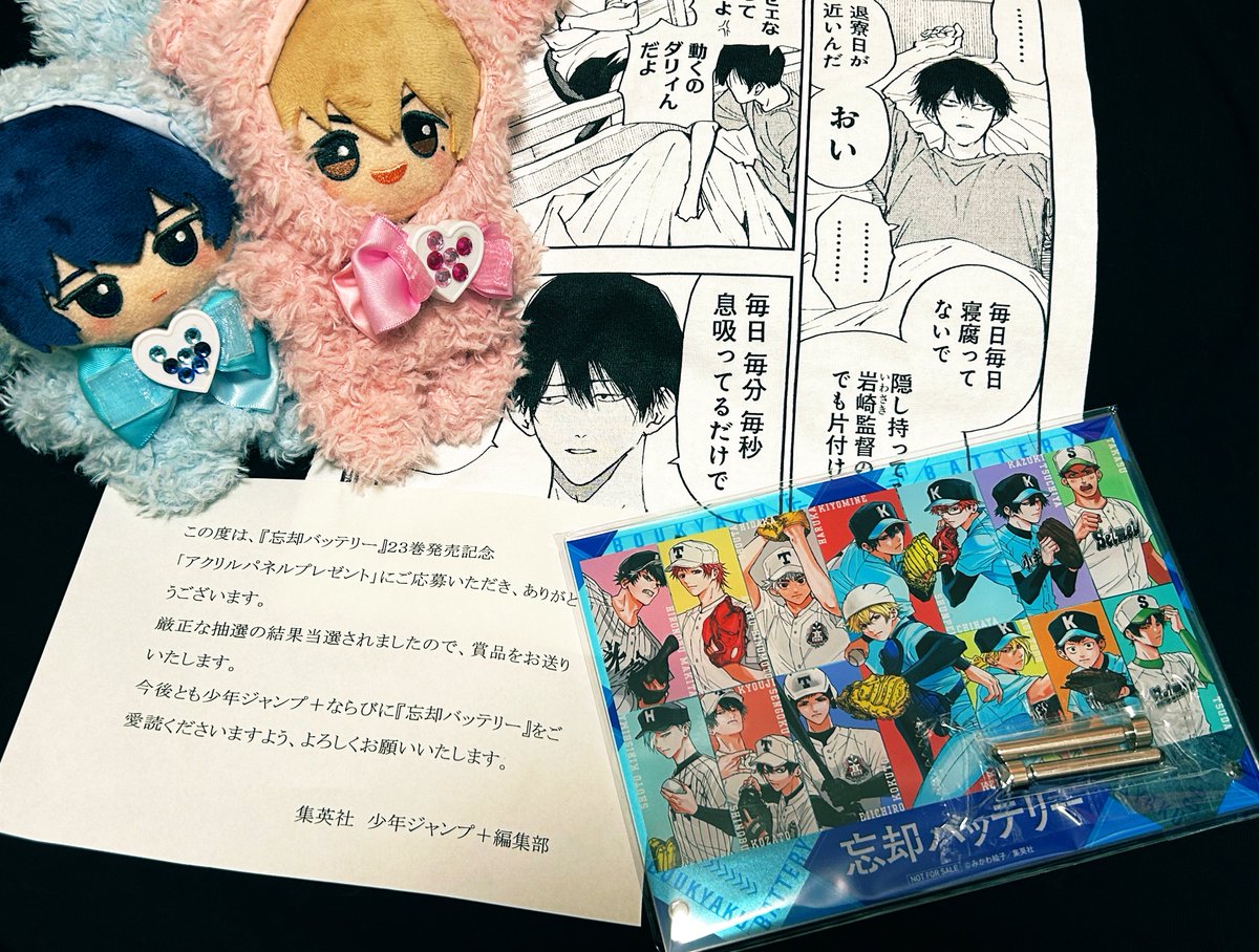 忘却バッテリー 23巻アクリルパネルプレゼント ご縁あっていただくこと