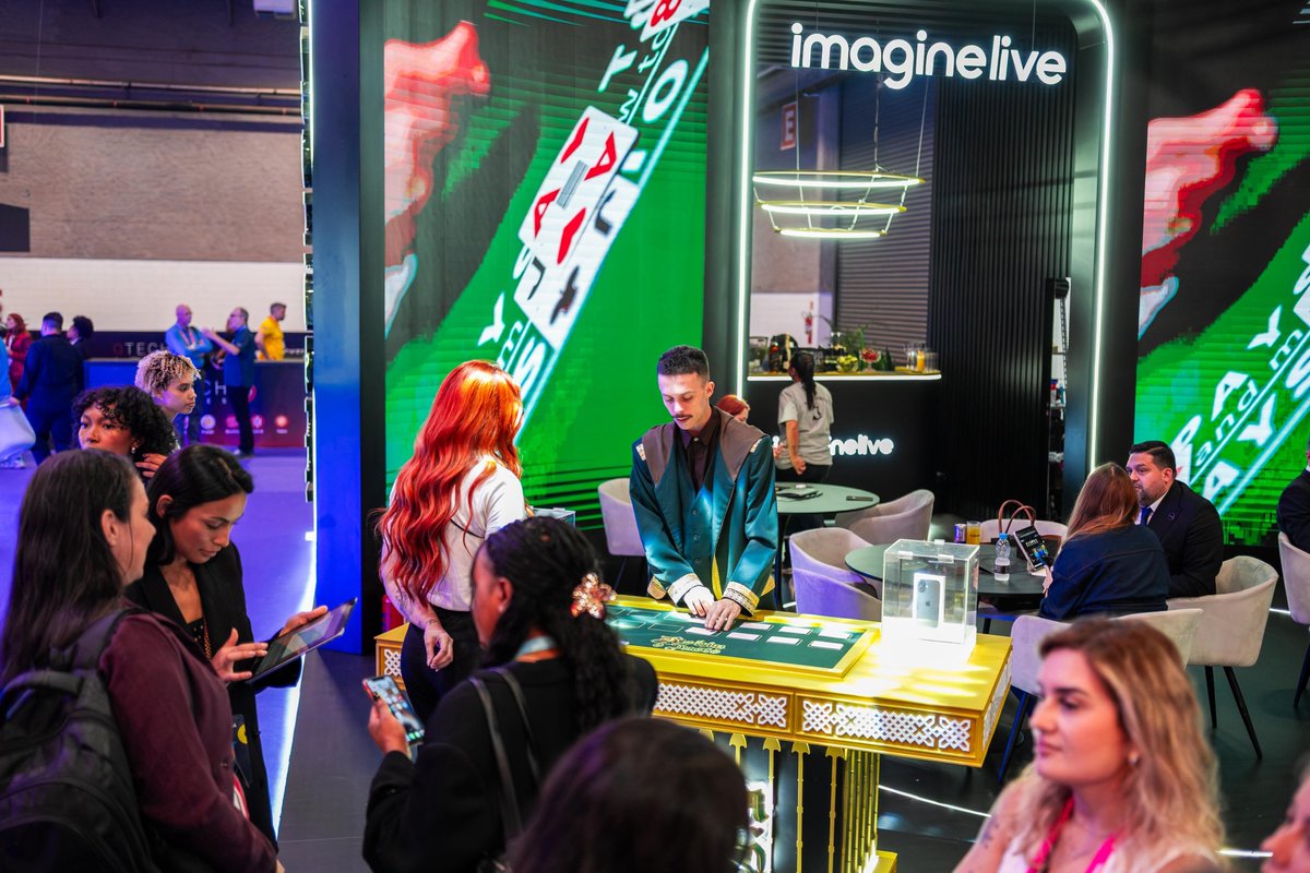 ImagineLiveLLC's tweet photo. Day two in São Paulo, and the energy has kept us on our feet - in the best way 🔥

Meetings back-to-back, demos running, raffles, prizes and the conversations getting deeper.

One day left. Come find us at Stand Q159.
#SiGMASouthAmerica2026 https://t.co/AIj1eOdOmu