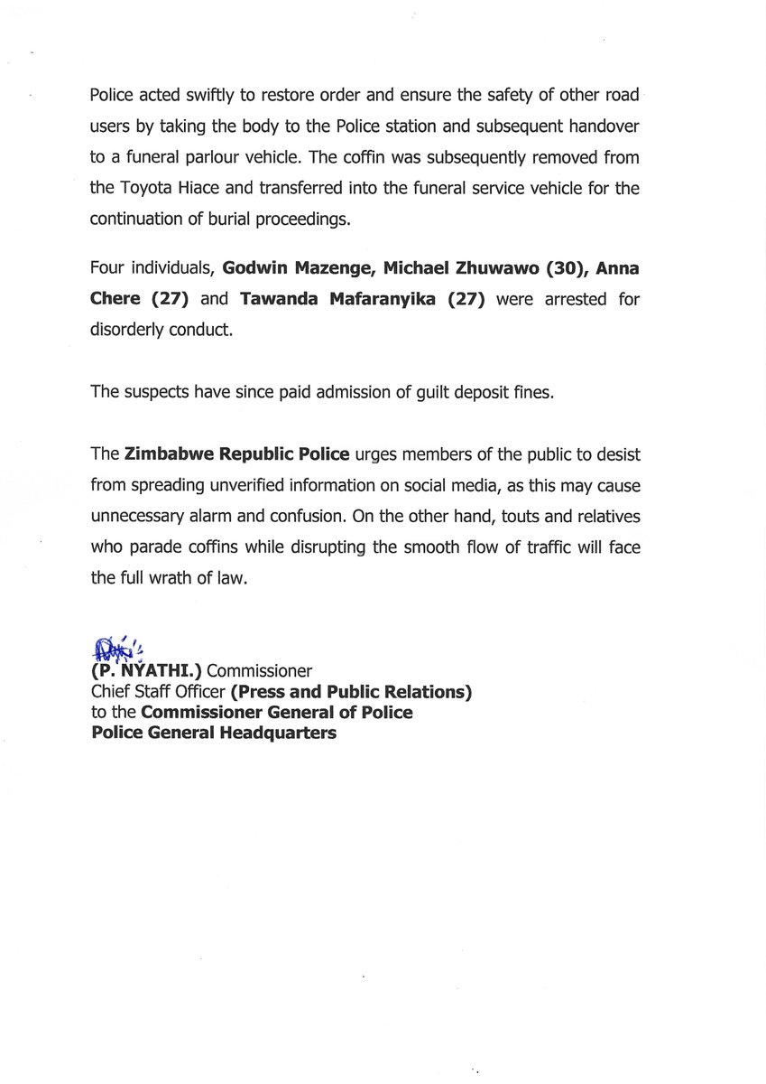 Zimbabwe Republic Police tweet media