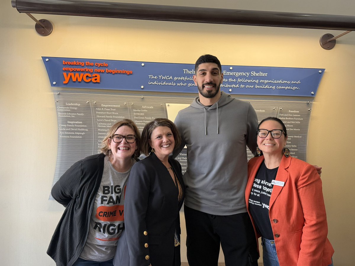 EnesFreedomOK's tweet image. Visited the @YWCAUSA in #Oklahoma today. Incredible women doing powerful work, protecting lives and restoring dignity every single day.

Freedom means nothing if women are not free.