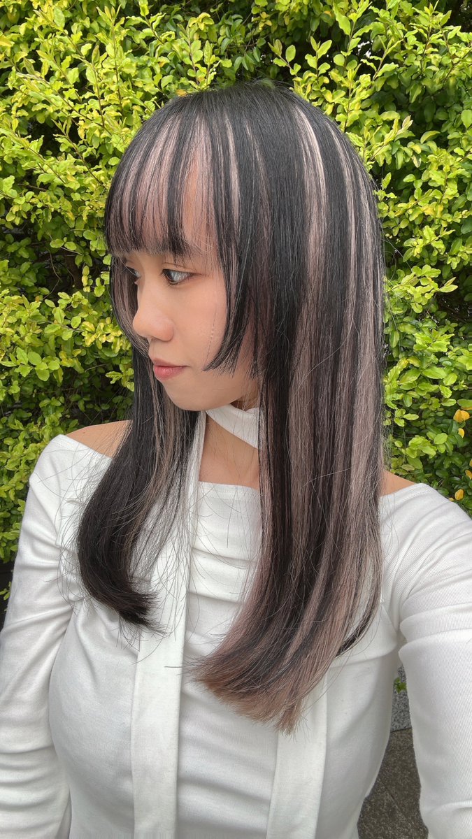 _gamyu's tweet photo. らでんちゃんの髪にインスピレーション受けて染めました！

I dyed my hair with inspiration from the wonderful Juufuutei Raden 🐚

#見て見てらでんちゃん https://t.co/Q7kWZsGWil
