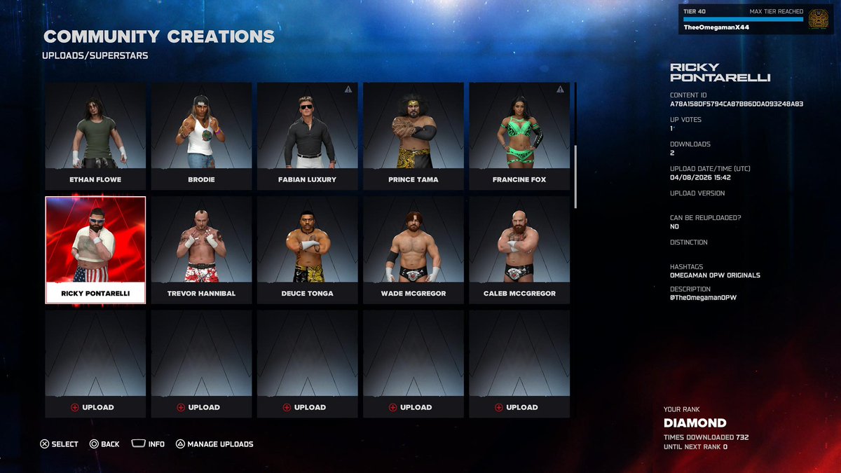 25 original CAWs for OPW are uploaded to the CC so far! Still a lot more to create but I’m chipping away at it! Go grab your favorites today under the tags: Omegaman, OPW, Originals