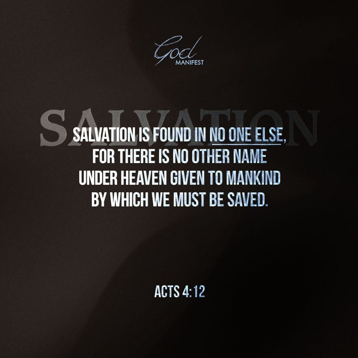 thegodmanifest's tweet image. Acts 4:12 NASB
And there is salvation in no one else; for there is no other name under heaven that has been given among men by which we must be saved.

#jesus #jesuschrist #JesusIsLord #ChristisKing #JesusSaves