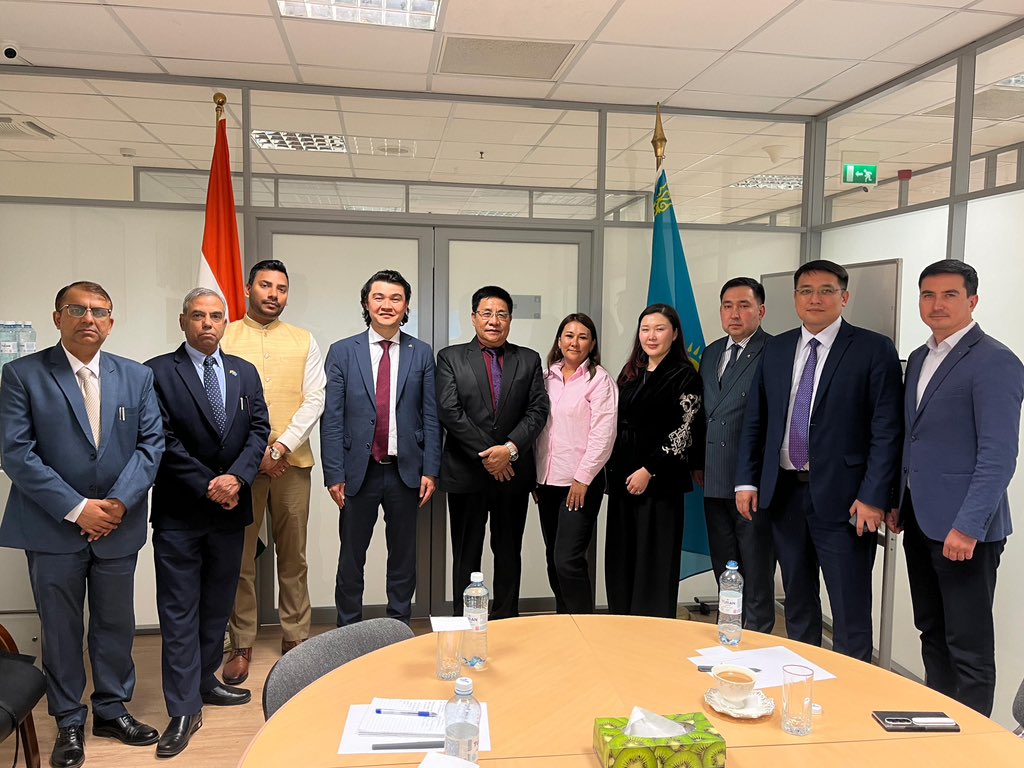 Angkailongdi's tweet photo. Had a productive meeting with  Bank Credit Centre &amp; Insurance partners to work out  a group insurance package for Indian students in Kazakhstan that is affordable yet with comprehensive coverage, including air evacuation to India, securing peace of mind and unhindered studies🇮🇳🇰🇿 https://t.co/3ZTd1H3iWZ
