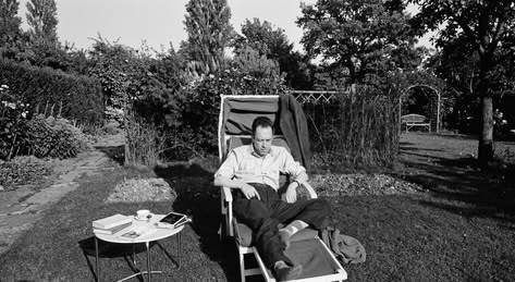 Albert Camus in his garden.