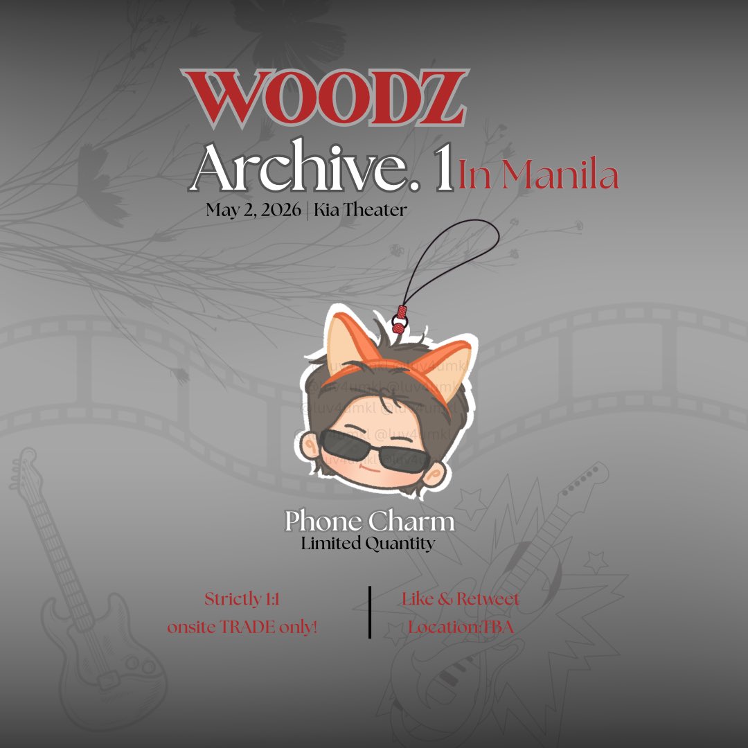 𝐖𝐎𝐎𝐃𝐙 𝐀𝐑𝐂𝐇𝐈𝐕𝐄.𝟏 𝐢𝐧 𝐌𝐀𝐍𝐈𝐋𝐀
<a href="/luv4umkl/">dani☁️</a> fan support

 ⋆˚｡⋆✧˚  Woodz phone charm  ˚✧⋆｡˚⋆
        ✦  1:1 limited quantity only  ✦

🗓️:May 2, 2026
📍TBA(bcs I have work and around 2pm pa me makakapunta🥺💔)

 #Archive1_in_Manila