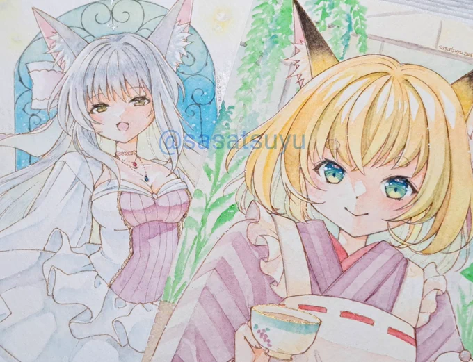 #凍結祭りでフォロワー減ったから自己紹介して逆に増やす けも耳(主に狐)とか酒とか描いて生きてます