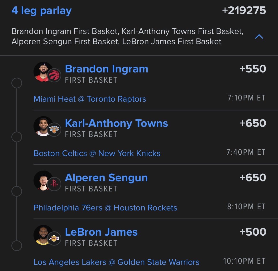 Lottolocks's tweet image. #NBA FIRST BASKET LOTTO 🔥 👀 

@Playbook (link to tail in comments 🔗)