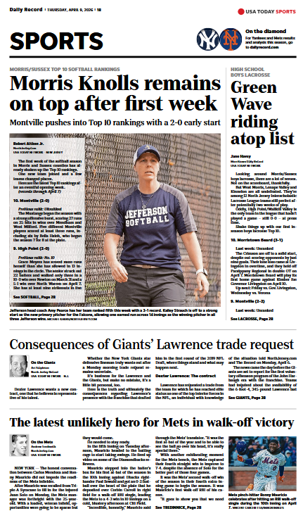 dailyrecordspts's tweet image. We've got #NJSoftball and #NJLacrosse rankings online and in print @dailyrecord today! subscribe.dailyrecord.com/offers #DR @APSE_sportmedia
