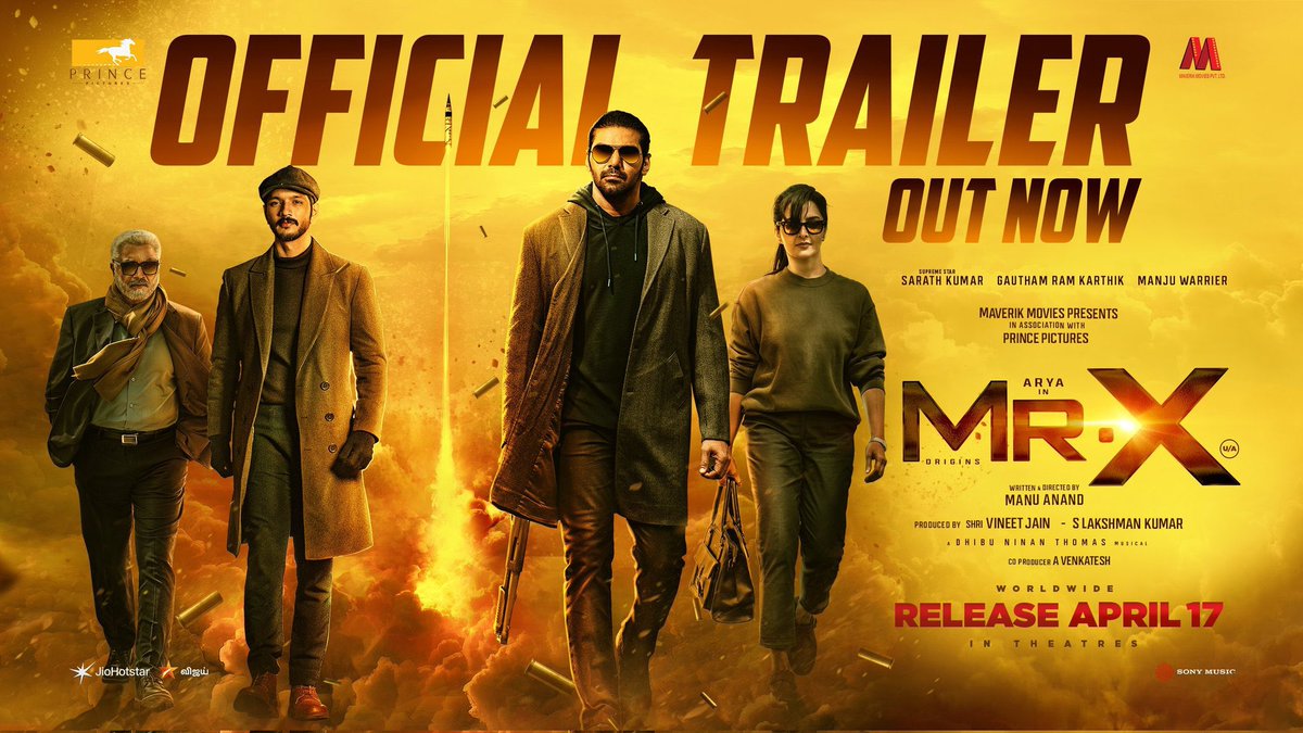 ttovino's tweet photo. Best wishes to #ManjuWarrier, @arya_offl , @Gautham_Karthik, @realsarathkumar, @itsmanuanand and the entire team of #MrX! Here is the official trailer of the same! 😊👍🏼 

https://t.co/mCYQL2OiFn
 
#April17Release https://t.co/mz4Xy8Mijy