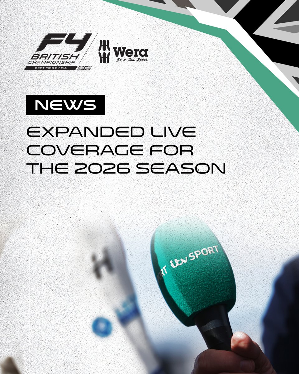 BritishF4's tweet photo. 🎥 More #BritishF4 content coming your way...

🔴Every race shown LIVE across ITV4, ITVX and YouTube channels

For the full story, head to https://t.co/YobGnbltmx https://t.co/HPksWMcNmu