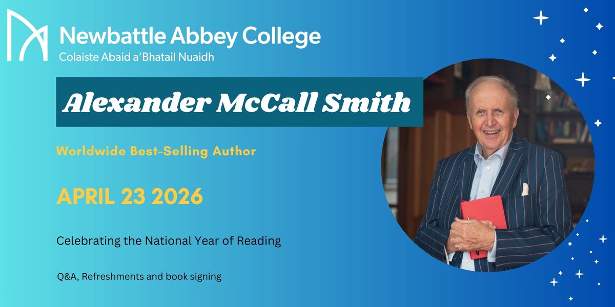 NewbattleTweets's tweet photo. Only few weeks to go! Join us for an evening with Sir Alexander McCall Smith on Thursday 23 April.

Enjoy warm, witty stories from his best‑loved series and new poetry.

🎟 Book now: https://t.co/UdGOqq1Q8T https://t.co/wLNAz6oSRc