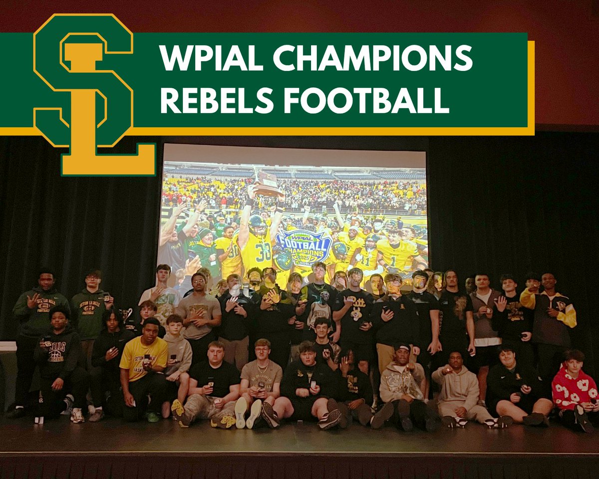 SetonLaSalle's tweet photo. Congratulations to our WPIAL Football Champions who recently received their championship rings! We are so proud of the team and excited for the upcoming season. https://t.co/HsVVLhlMtL