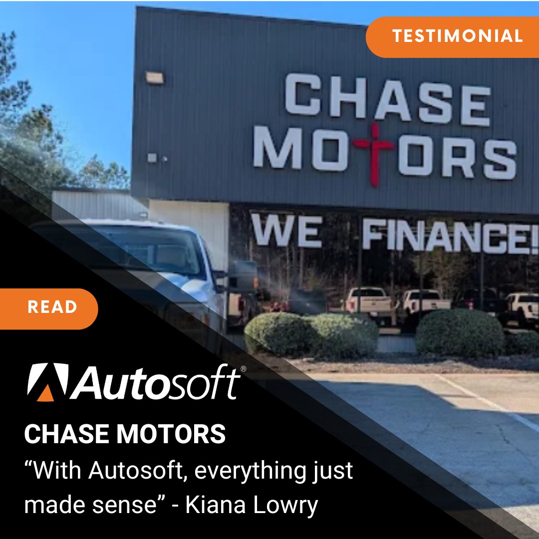 Chase Motors found that with Autosoft, they got all the functionality they needed, without the sky-high price tag or painful learning curve of others. Autosoft delivers the power of the big, expensive DMS providers… at about half the cost.

Read more ⬇️
hubs.li/Q04b35S-0