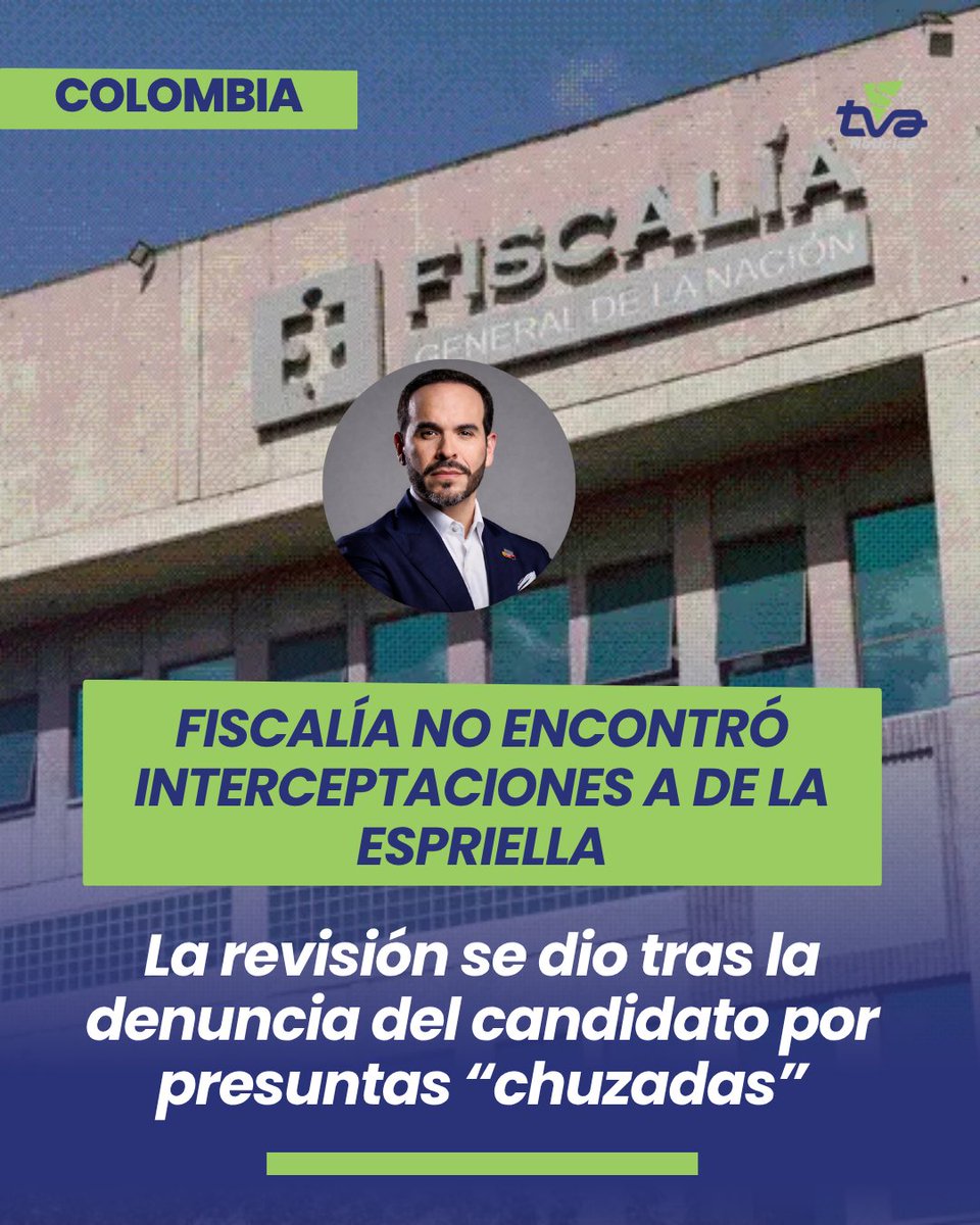 tvanoticiassas's tweet image. 📊 La Fiscalía revisó más de 13 mil interceptaciones legales y, según el informe, en ninguna aparecería el número del candidato presidencial Abelardo de la Espriella.

Amplia la información en nuestra cuenta de Instagram.

#Política #Colombia #Fiscalía #Noticias