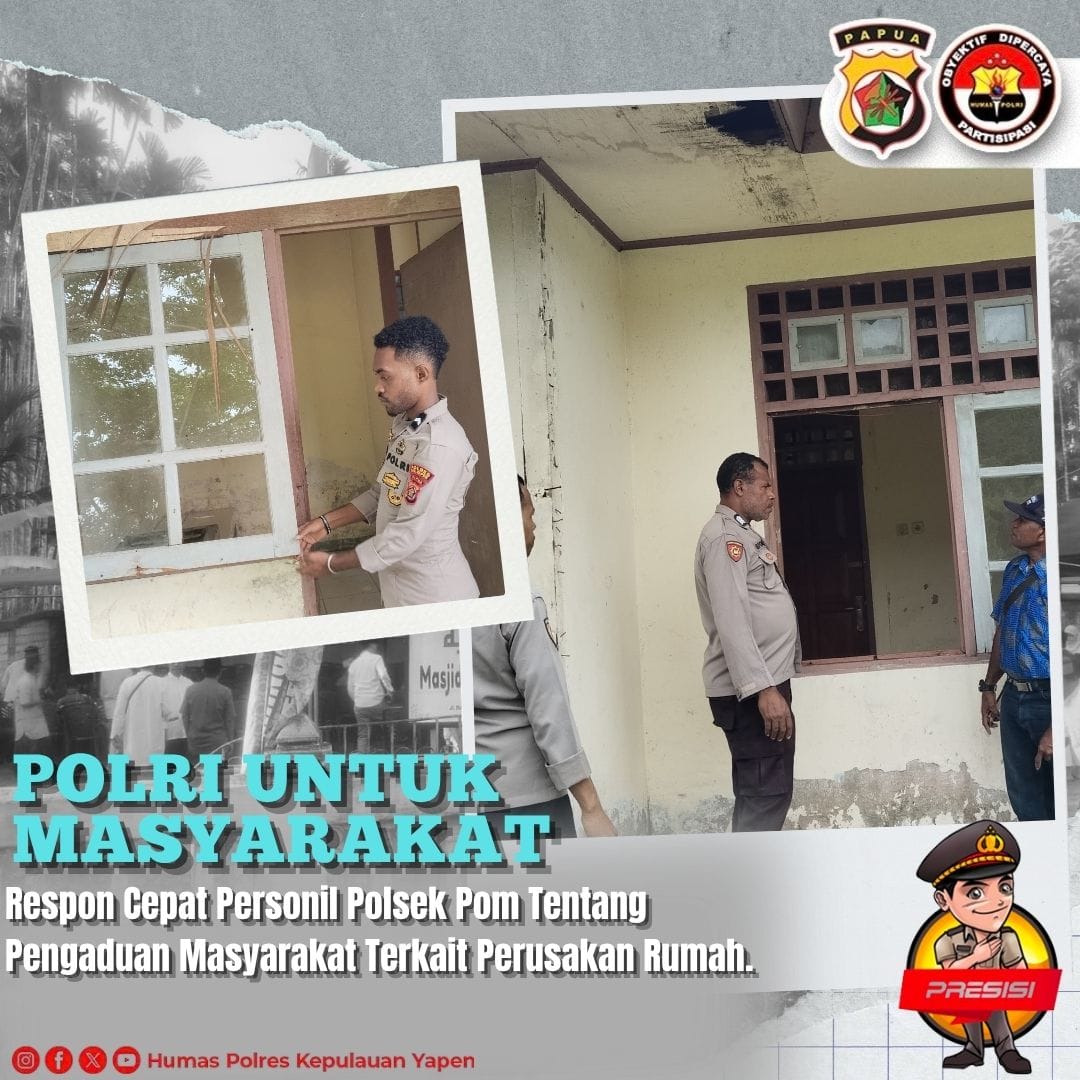 Humaskepyapen's tweet photo. #polriuntukmasyarakat #divisihumaspolri
#polisisahabatmasyarakat #humasmabespolri
#humaspoldapapua_ #humaspolresyapen
#polripresisi #polisirepublikindonesia https://t.co/MhVQB0H5Yw