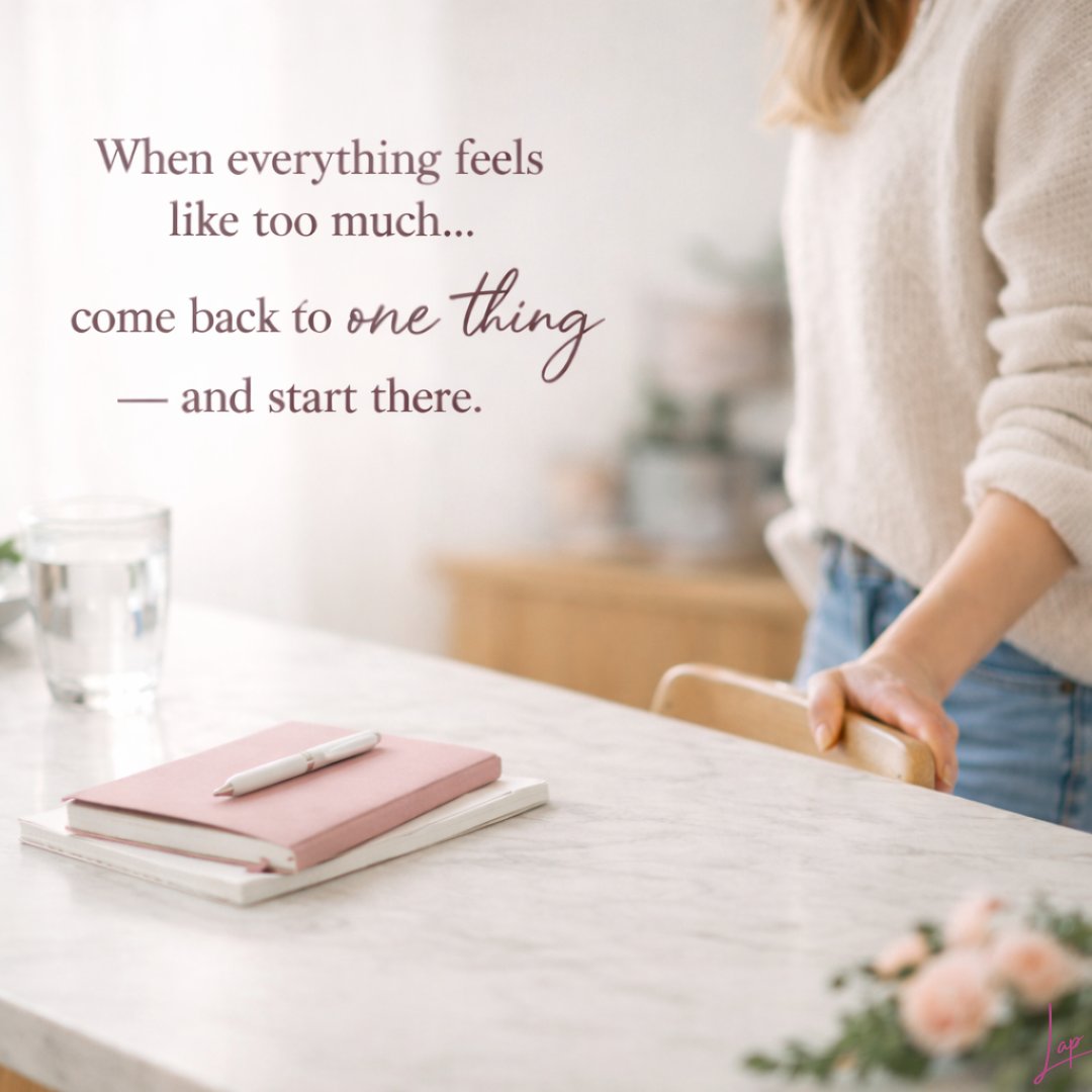 EvolvePink's tweet photo. Too much going on?

Don’t solve everything.
Start with one thing. 💗

#EvolvePink #StartSmall #BreastCancer #Cancer #StridesofStrength #PinkLightUp https://t.co/aTDjJMAcbY